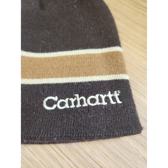 Carhartt Brown Winter Ski Cap Hat One Size - Picture 2 of 4